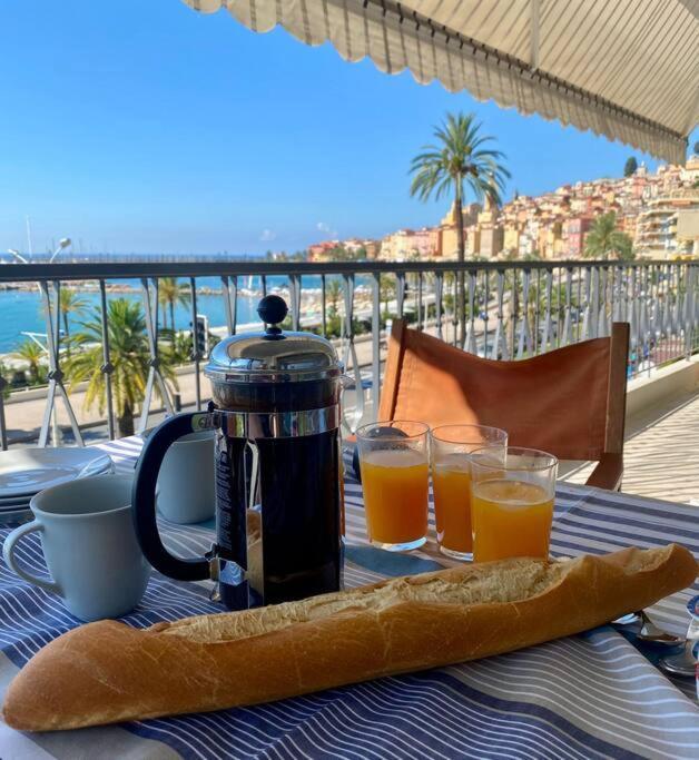 Le Garavan-Vue Mer-Plage-Clim-Terrasse Menton Dış mekan fotoğraf