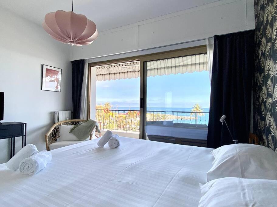 Le Garavan-Vue Mer-Plage-Clim-Terrasse Menton Dış mekan fotoğraf